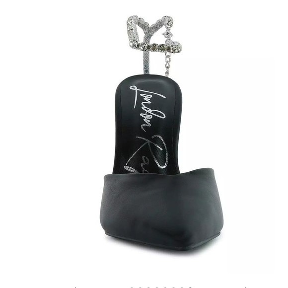 London Rag Women's Diamante Embellished Rhinestone Stiletto Mule Sandals NIB 7M - Picture 8 of 8